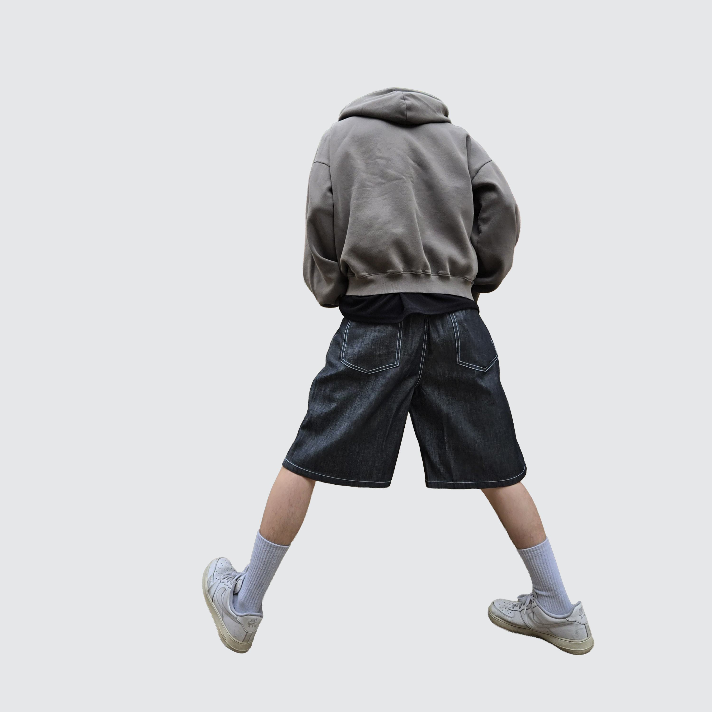 VD Unisex Wide Raw Denim Shorts