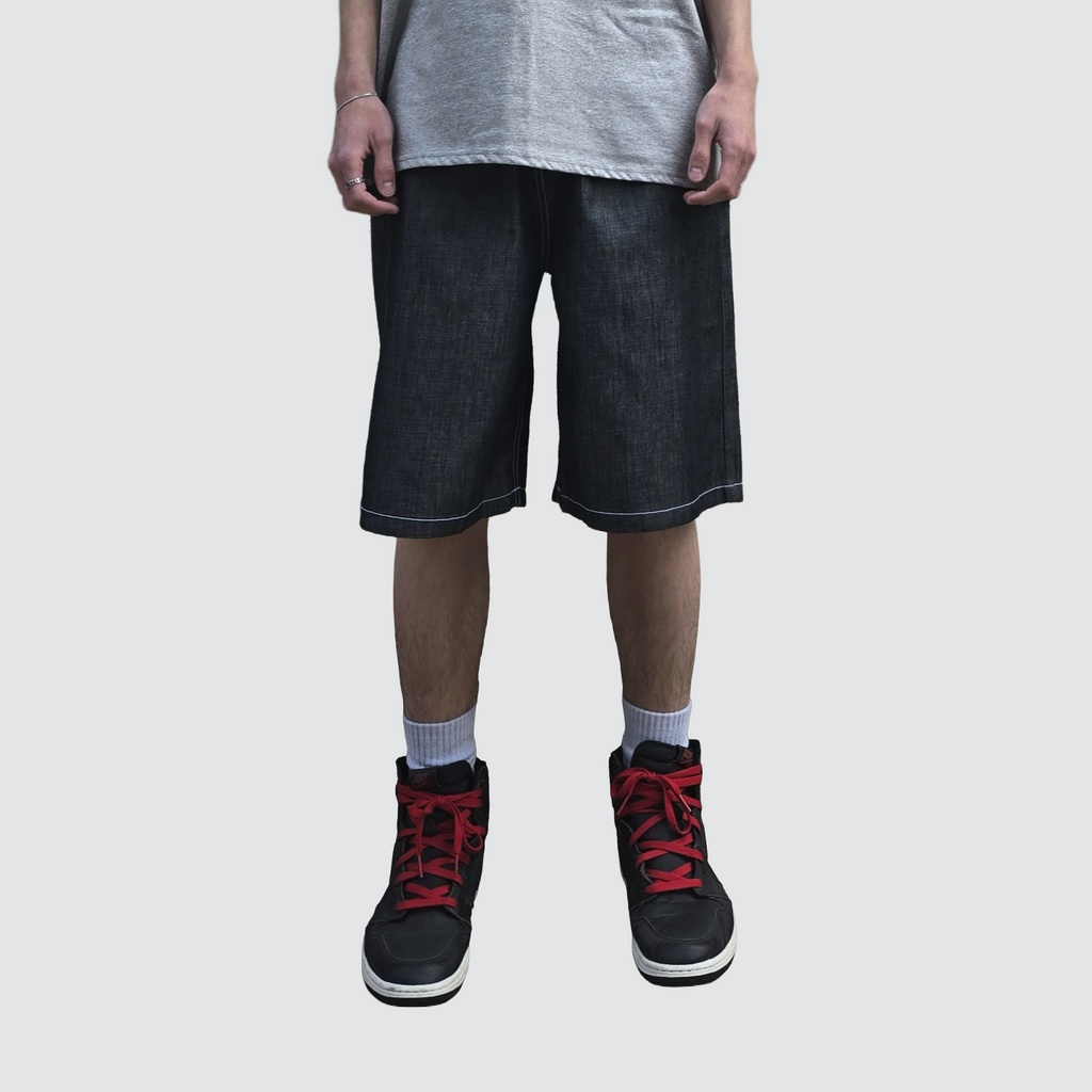 VD Unisex Wide Raw Denim Shorts