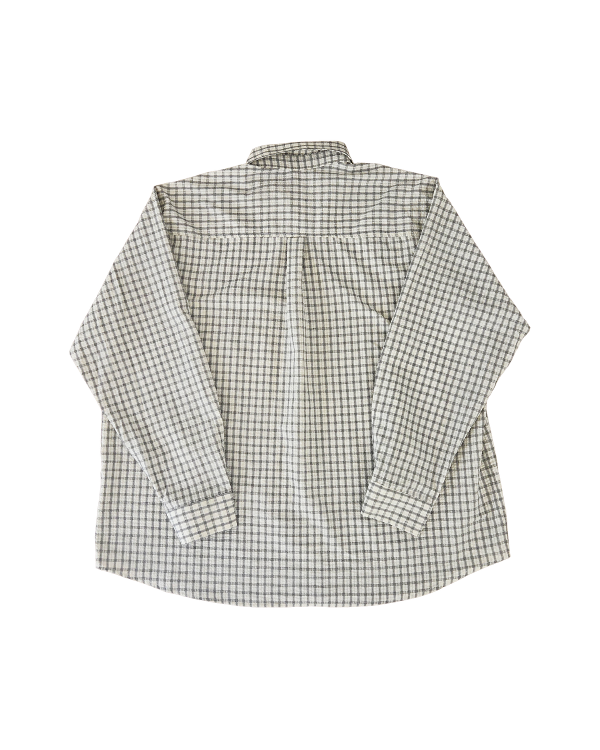 Breeze Sheersucker Check Shirt - White [Styled on Him]