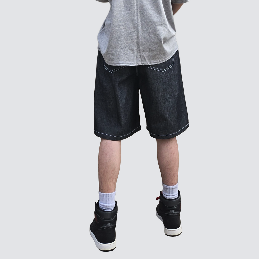 VD Unisex Wide Raw Denim Shorts