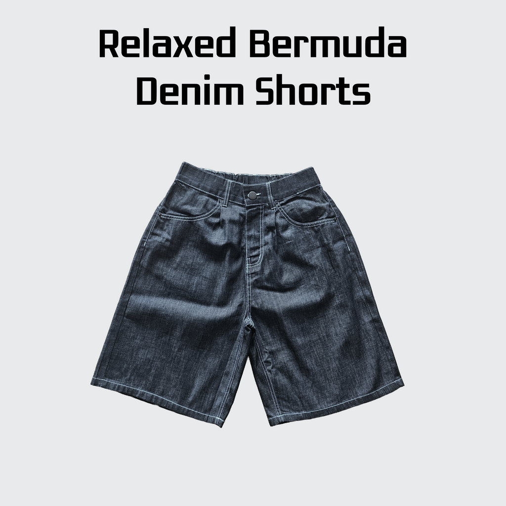 VD Unisex Wide Raw Denim Shorts