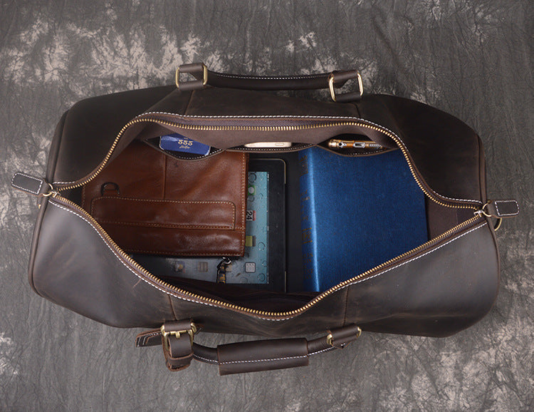 ROVEN LEATHER WEEKENDER Full-Grain Leather Travel Duffel / Unisex