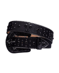 VORN NOIR Studded Rhinestone Belt
