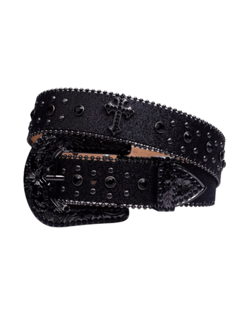 VORN NOIR Studded Rhinestone Belt
