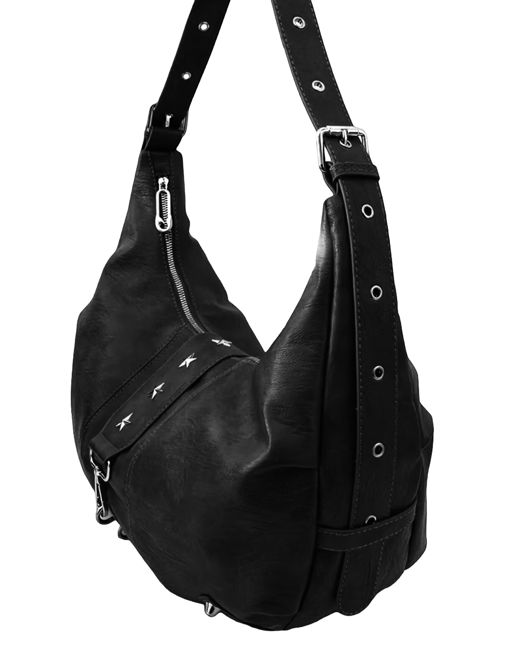 Star Studded Slouchy Hobo Shoulder Bag