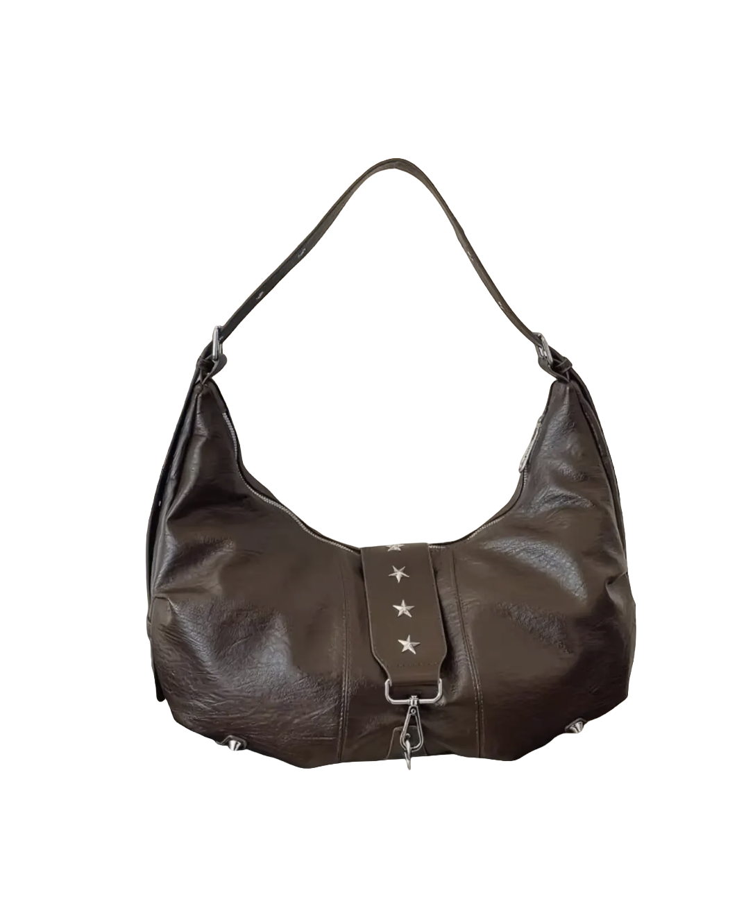 Star Studded Slouchy Hobo Shoulder Bag