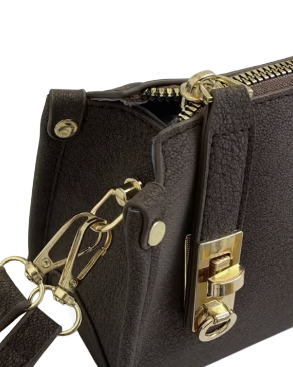 Vintage Buckle Suede Shoulder Bag