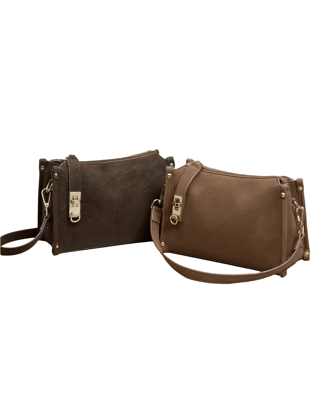 Vintage Buckle Suede Shoulder Bag