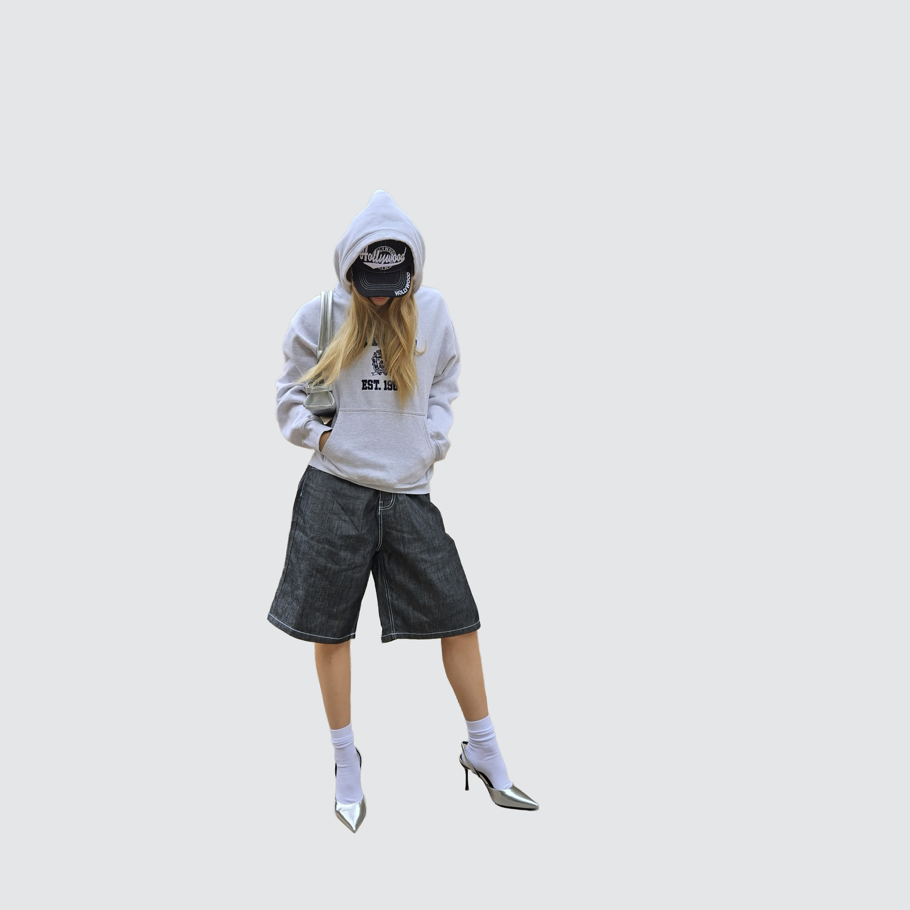 VD Unisex Wide Raw Denim Shorts