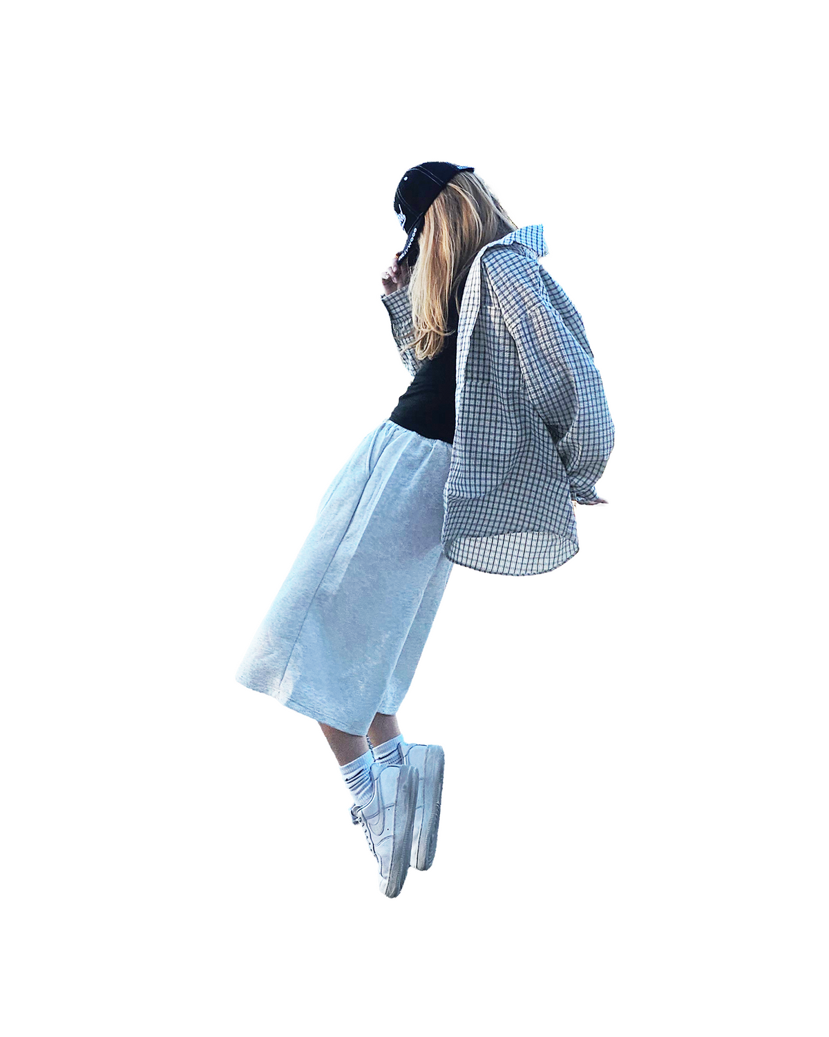 Breeze Seersucker Check Shirt – White [Styled on Her]
