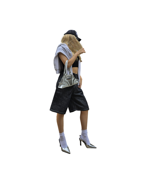 VD Unisex Wide Raw Denim Shorts  [Styled on Her]