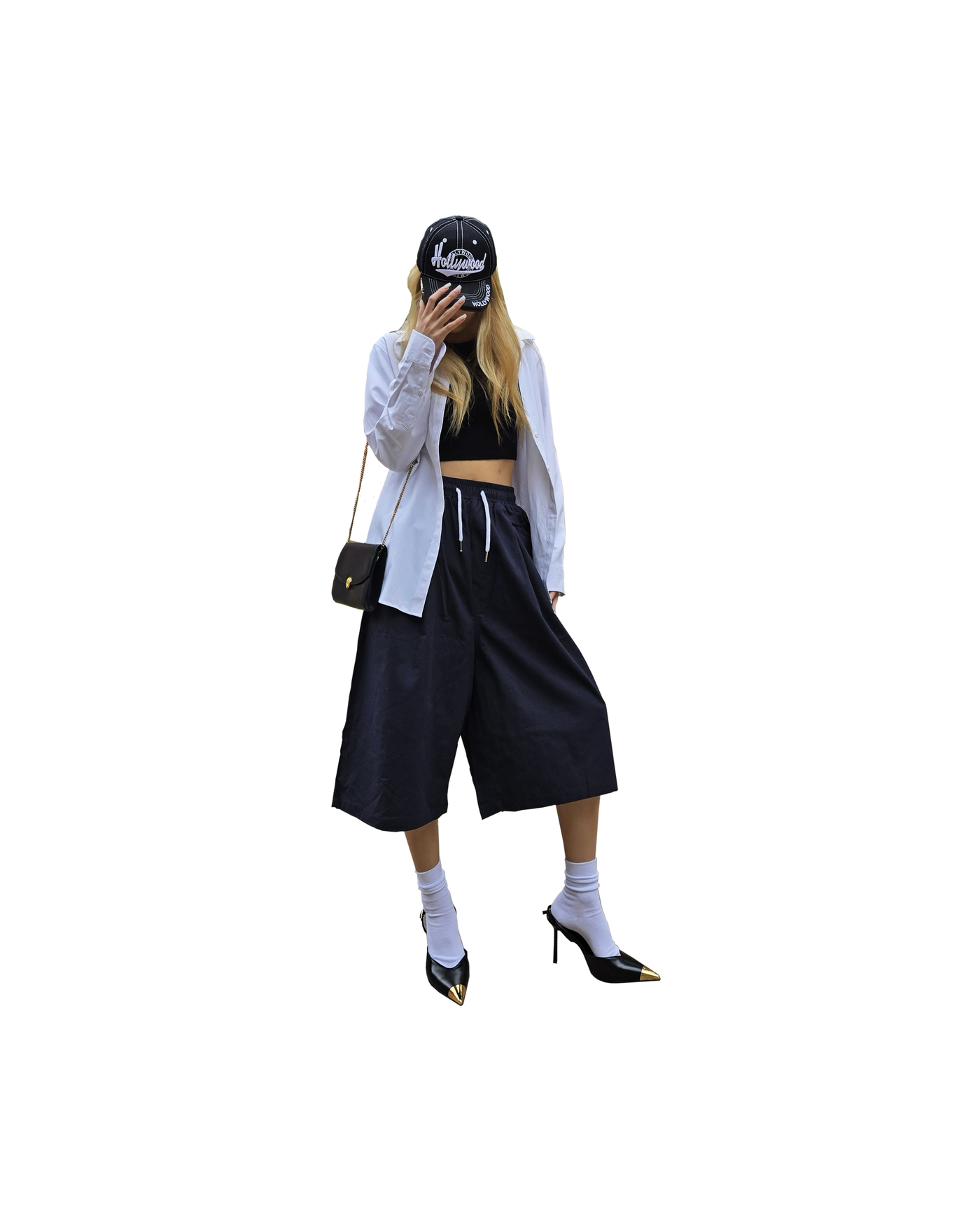 Wide-Leg Bio Linen Bermuda Shorts  [Styled on Her]