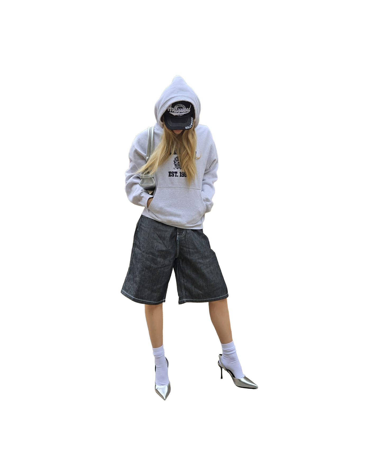 VD Unisex Wide Raw Denim Shorts  [Styled on Her]