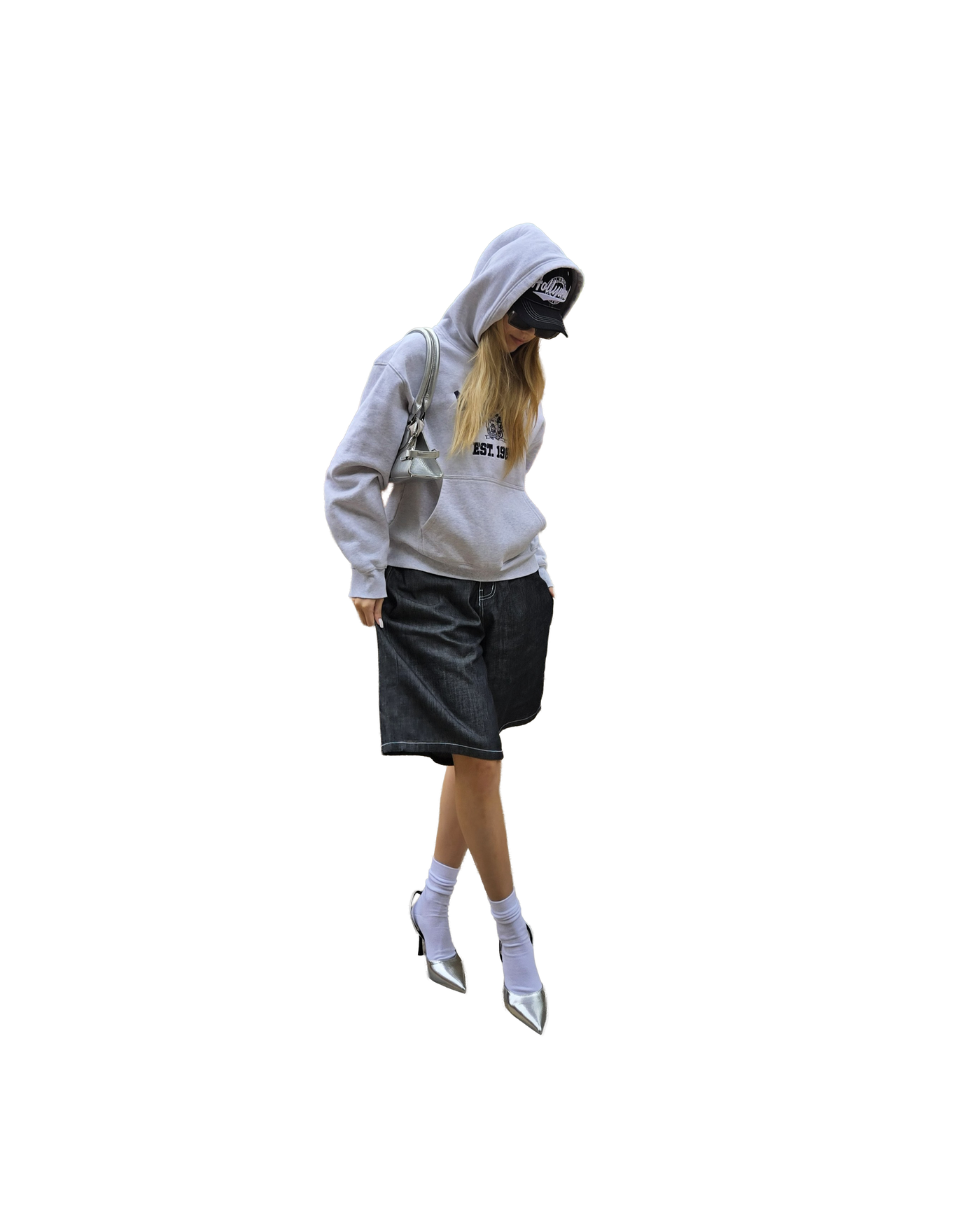 VD Unisex Wide Raw Denim Shorts  [Styled on Her]