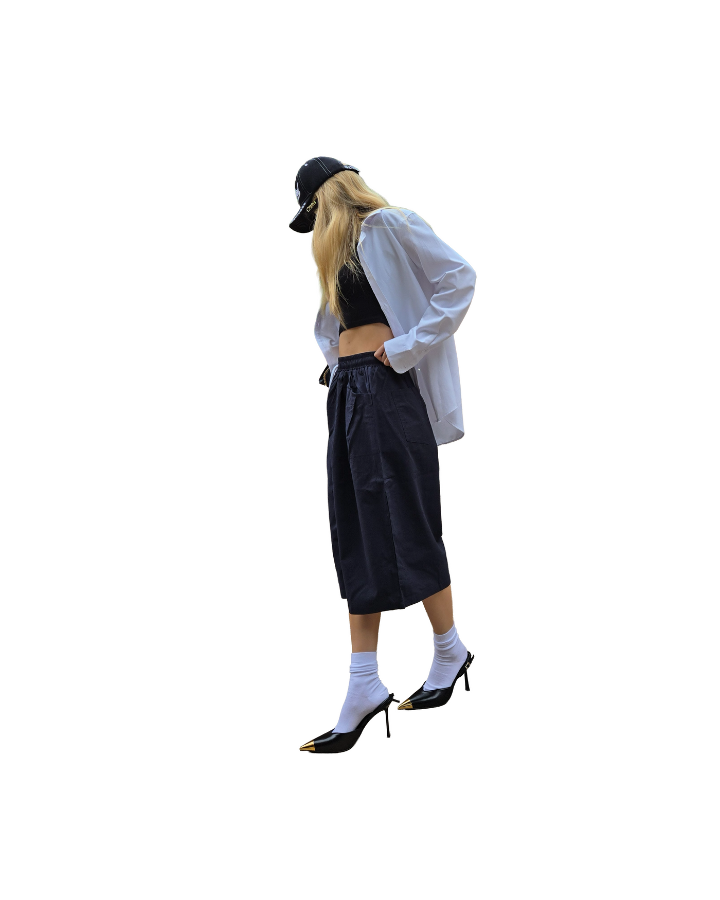 Wide-Leg Bio Linen Bermuda Shorts  [Styled on Her]