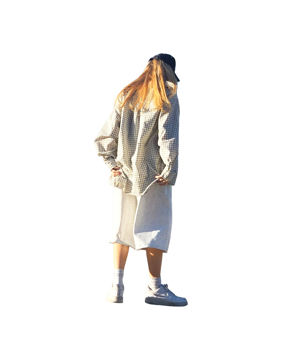 Breeze Seersucker Check Shirt – White [Styled on Her]