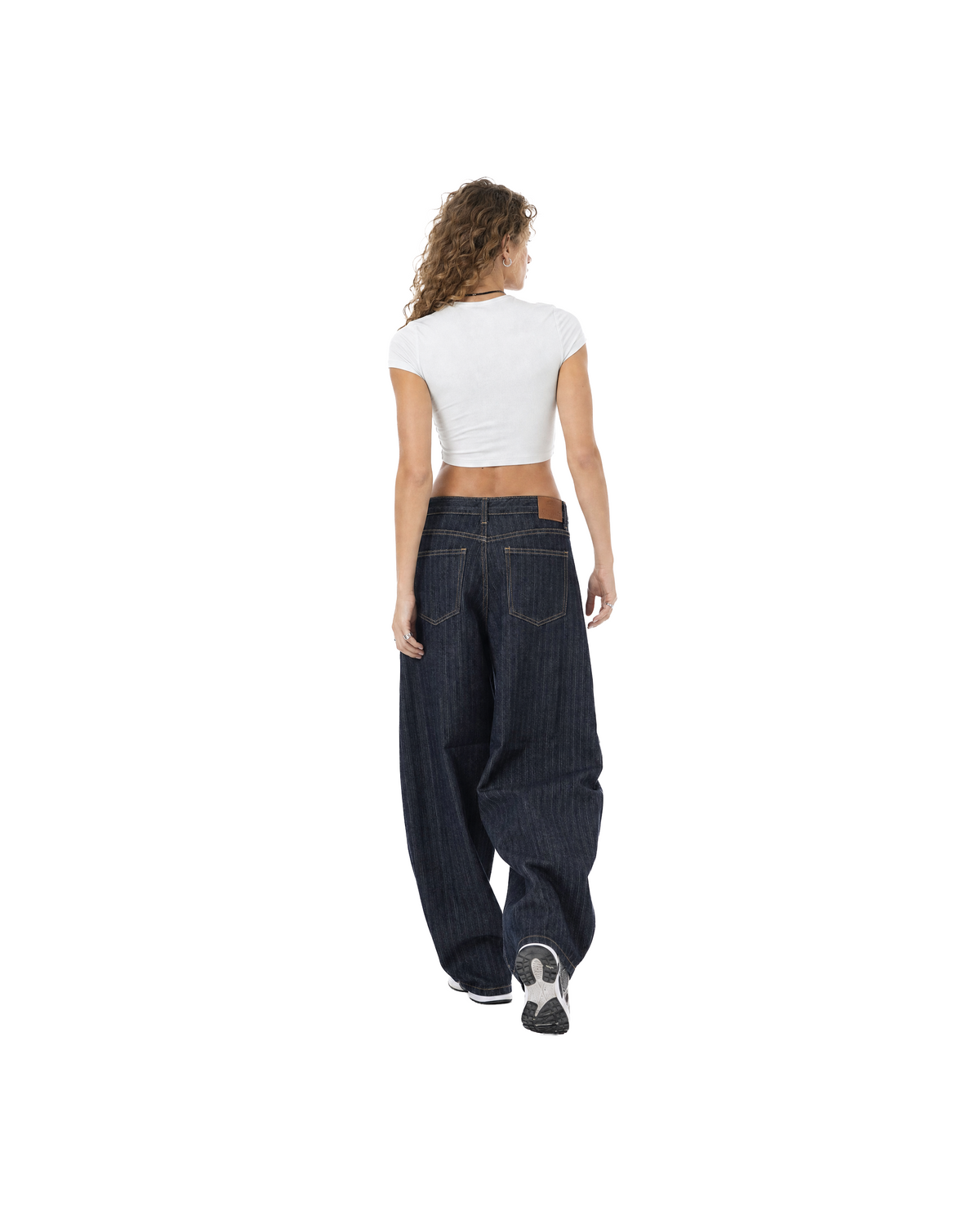 NOLL Arc Herringbone Raw Denim Balloon Jeans [Styled on Her]