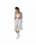 Breeze Seersucker Check Shirt – White [Styled on Her]
