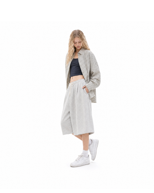 Breeze Seersucker Check Shirt – White [Styled on Her]