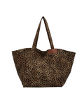 Leopard Print Large Canvas Tote Bag