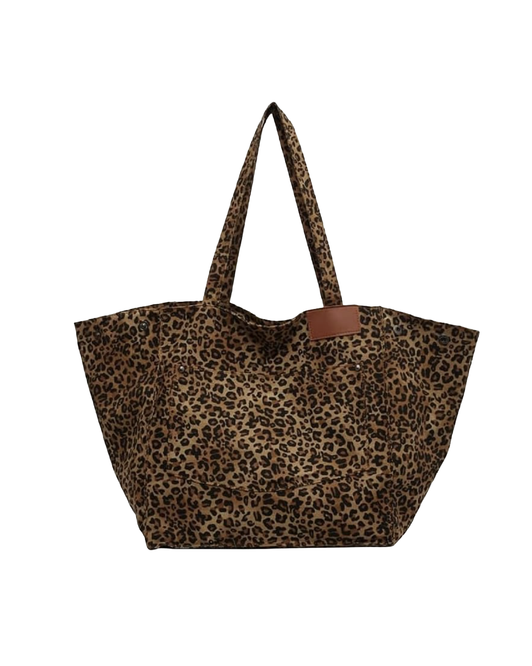 Leopard Print Large Canvas Tote Bag