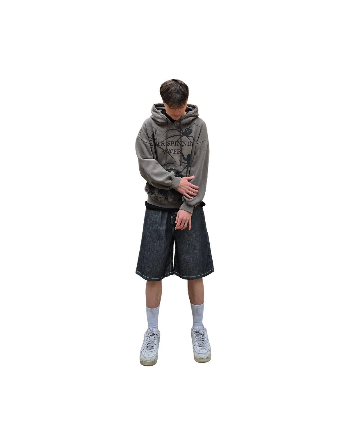 VD Unisex Wide Raw Denim Shorts  [Styled on Him]