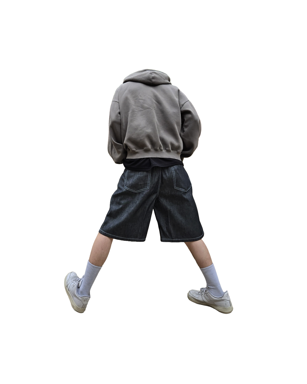 VD Unisex Wide Raw Denim Shorts  [Styled on Him]