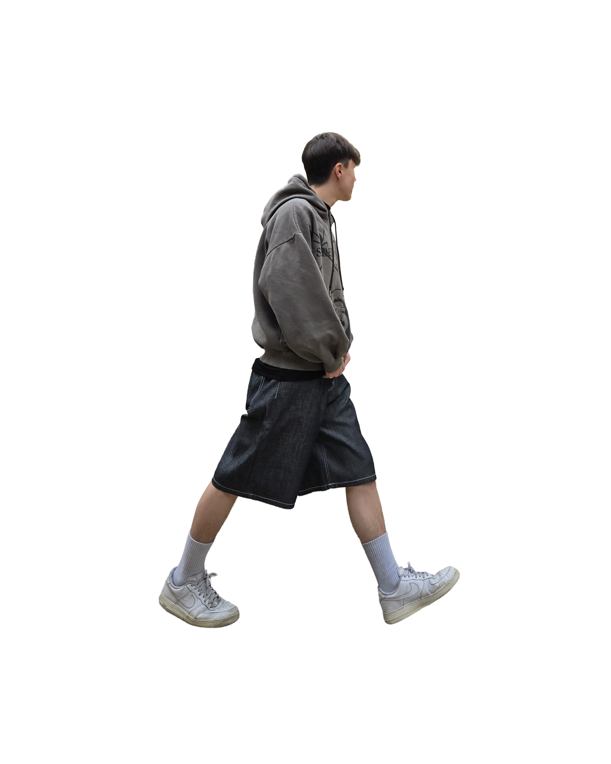 VD Unisex Wide Raw Denim Shorts  [Styled on Him]