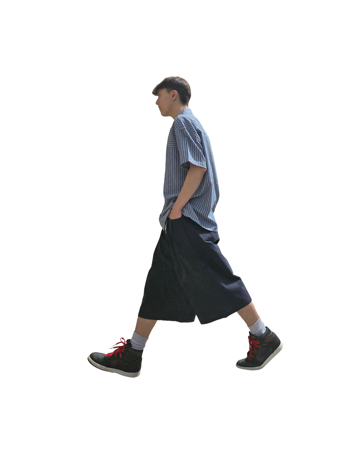 Wide-Leg Bio Linen Bermuda Shorts  [Styled on Him]