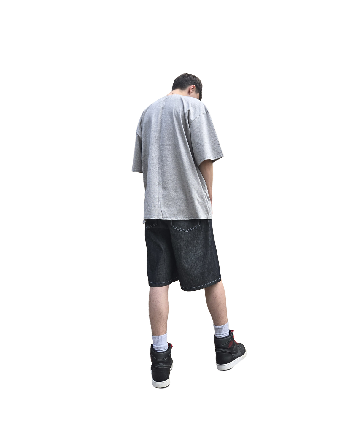 VD Unisex Wide Raw Denim Shorts  [Styled on Him]