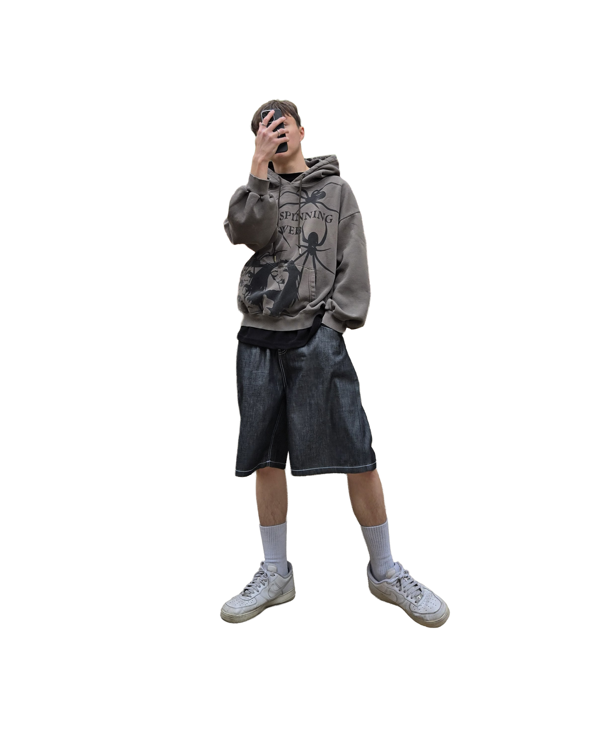 VD Unisex Wide Raw Denim Shorts  [Styled on Him]