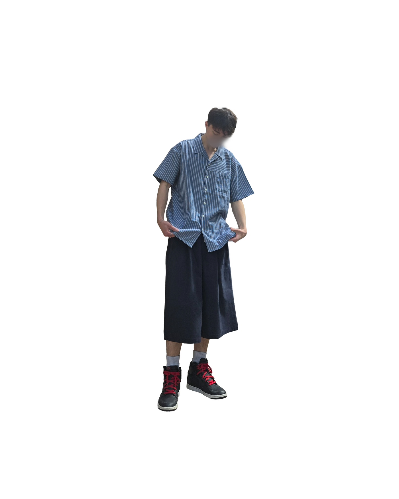 Wide-Leg Bio Linen Bermuda Shorts  [Styled on Him]