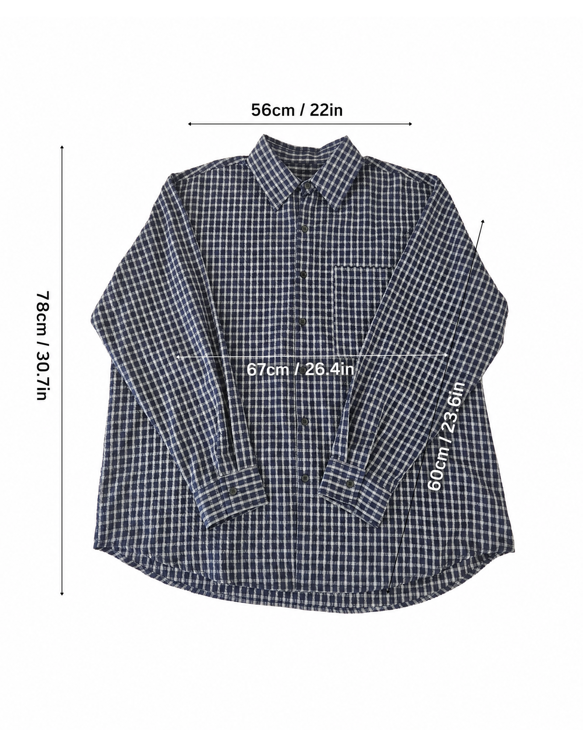 Breeze Sheersucker Check Shirt - Navy [Styled on Him]
