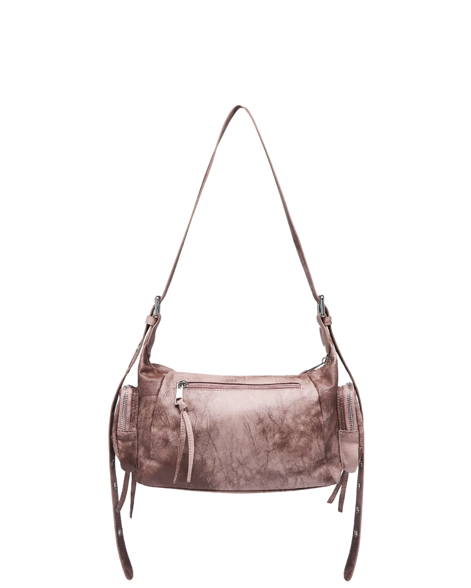 MARA Multi-Pocket Shoulder Bag - Pink/ Beige/ Burgundy