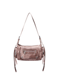MARA Multi-Pocket Shoulder Bag - Pink/ Beige/ Burgundy