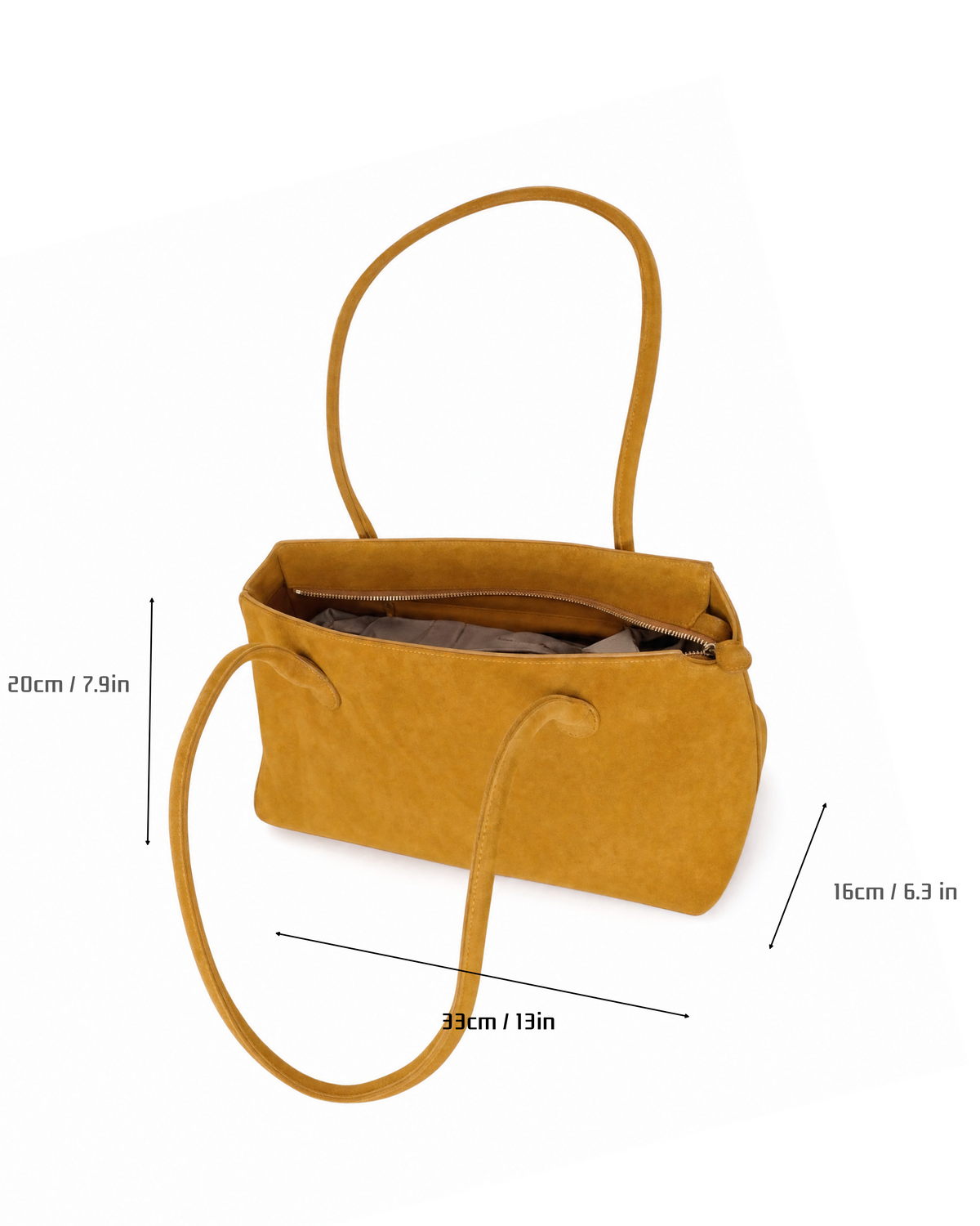 AVE Lowline Shoulder Bag | Faux Suede Long Handle Bag