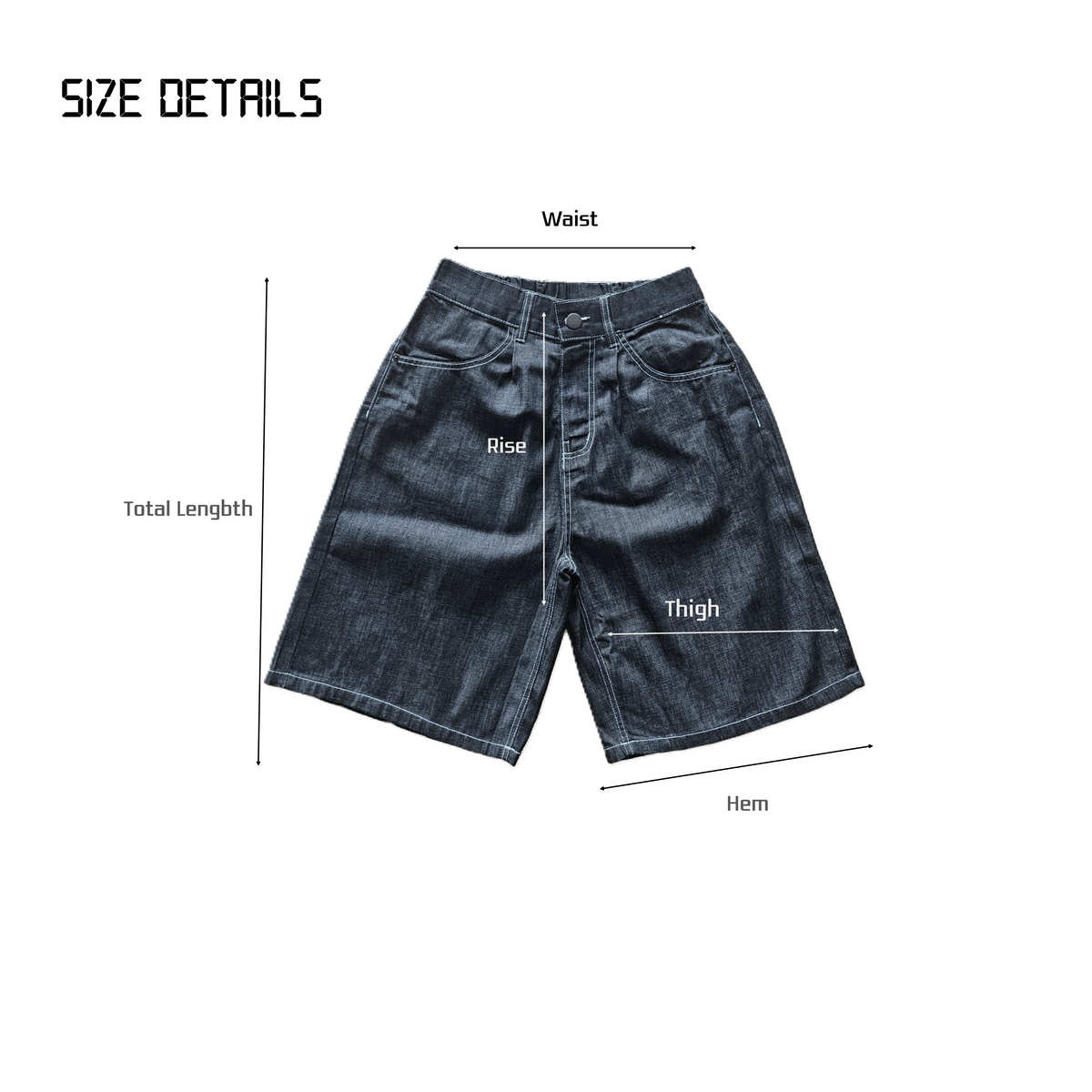 VD Unisex Wide Raw Denim Shorts  [Styled on Him]