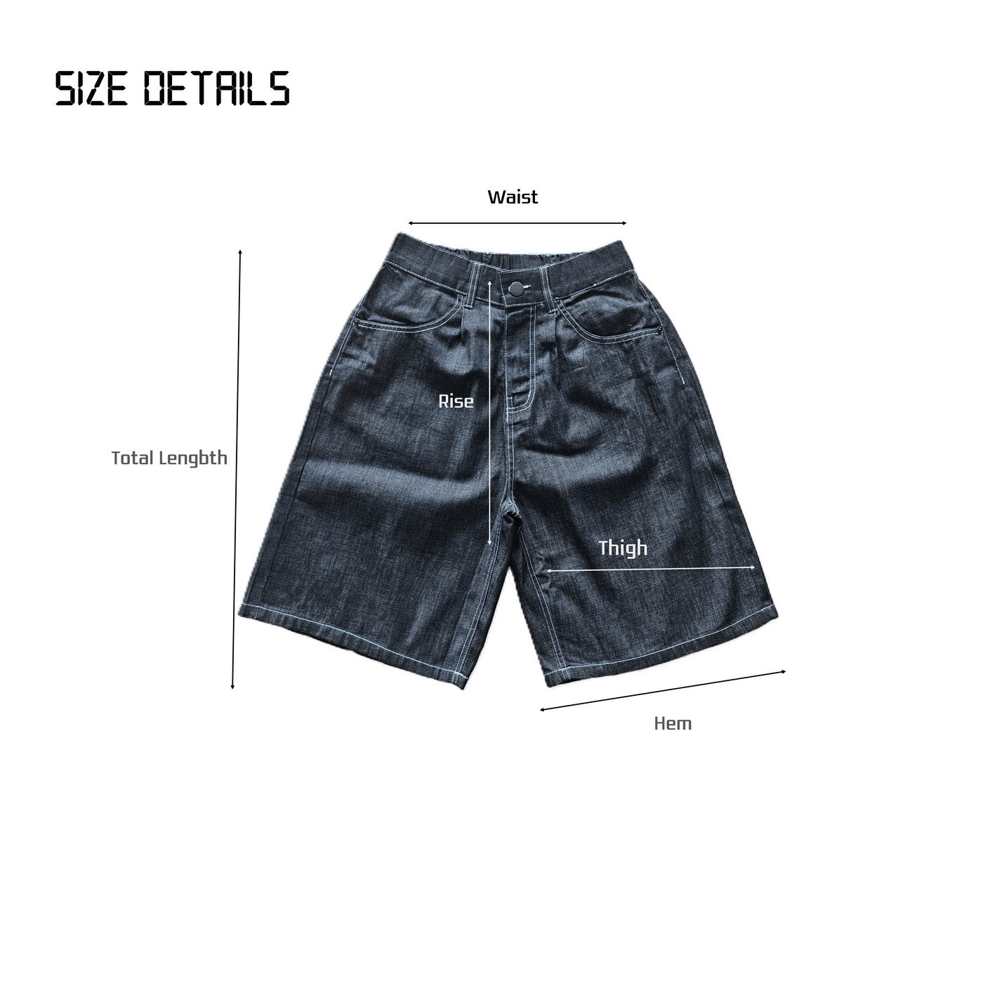 VD Unisex Wide Raw Denim Shorts  [Styled on Her]