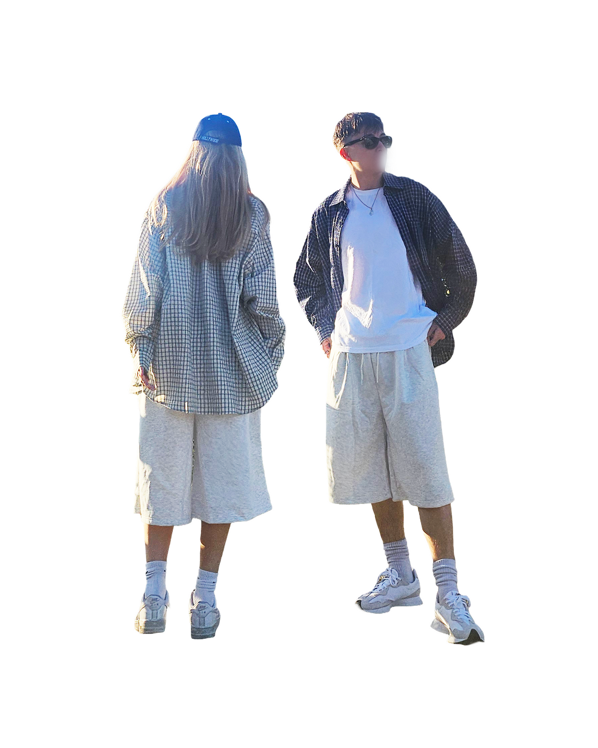 Breeze Seersucker Check Shirt – White [Styled on Her]